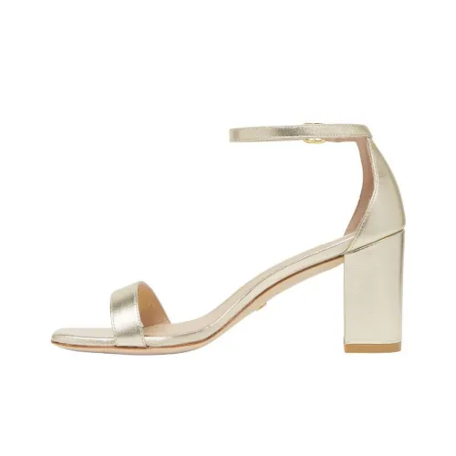 Stuart Weitzman/SW Nudistcurve One Strap Sandals 7.5cm Women's Gold
