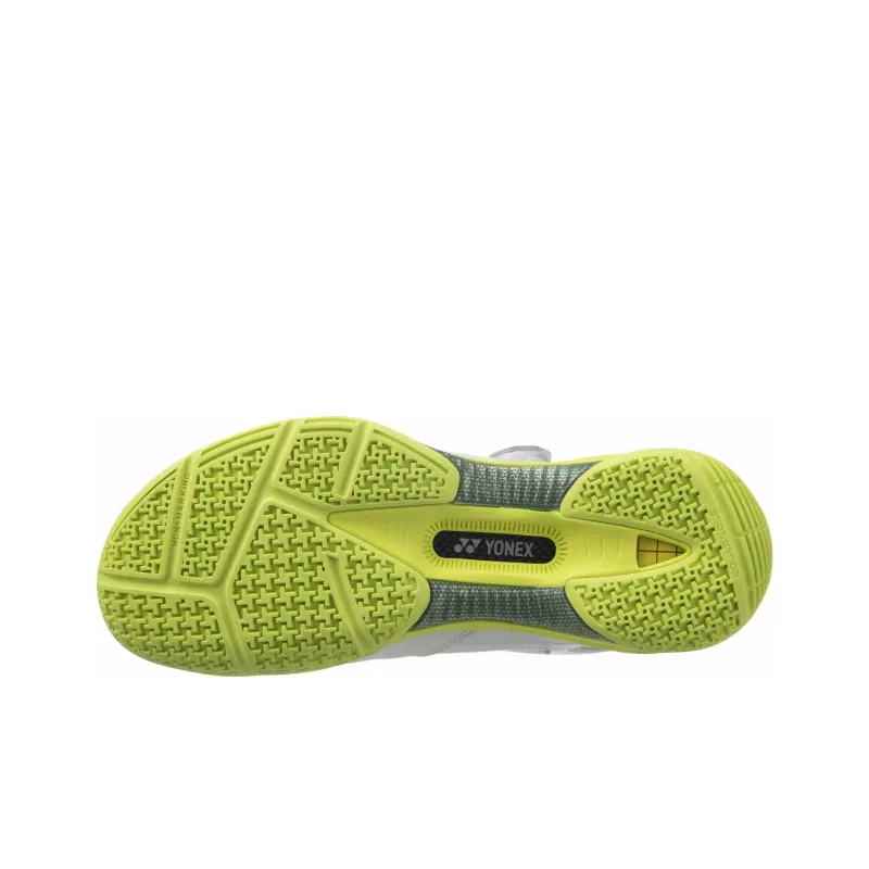 YONEX Abrasion Resistant Low Top Badminton Shoes Men's White Yellow-4