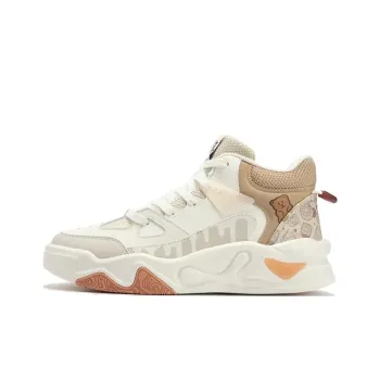 361° Jincheng 3 Wear Resistant High Top Skateboard Shoes Women's White Brown