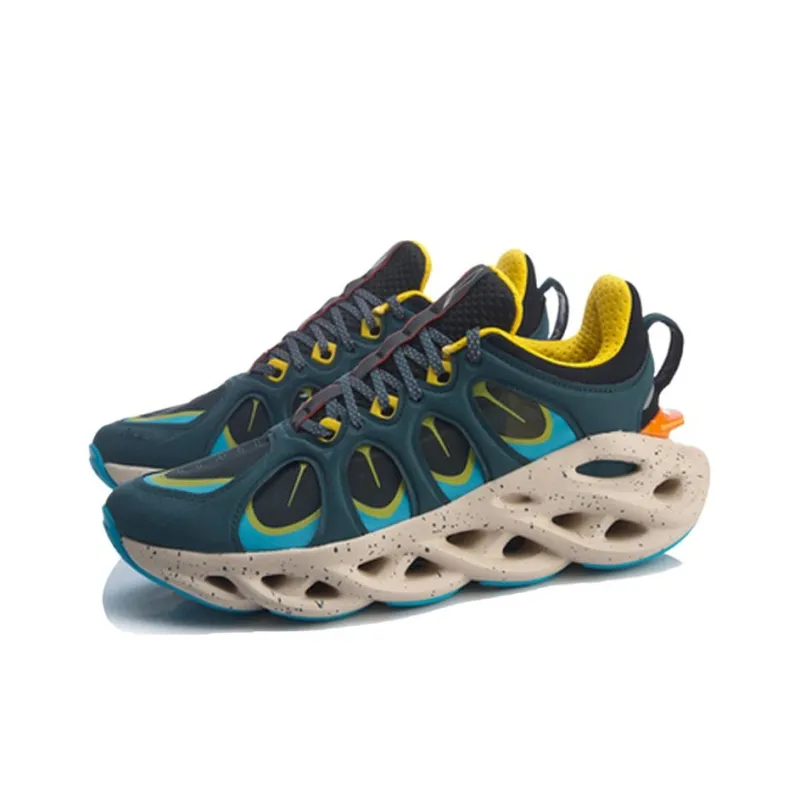 LiNing Arc ACE Men's NYFW Cushion Running Shoes - Blue/Orange/Yellow-2