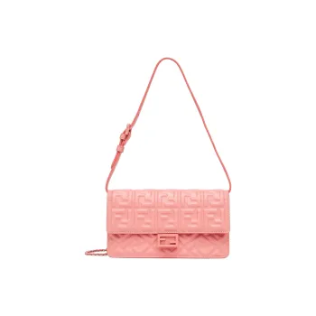 FENDI Nappa Leather Handbag Shoulder Bag Crossbody Bag Wallets Women's Pink