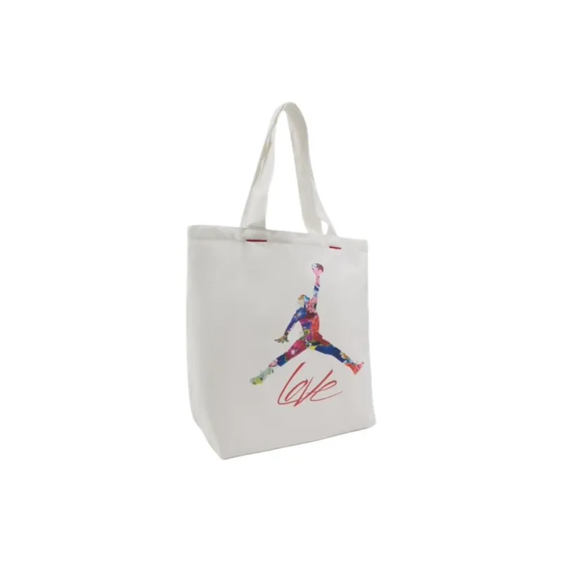 Jordan Cotton Tote Bag Shopping Bag Handbag Shoulder Bag Regular Men's Ecru-1