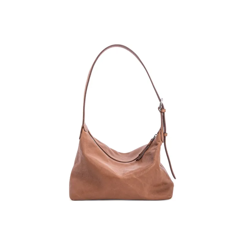 VENOF Cow Leather Shoulder Bag Medium Size Women's Light Tea Brown/Rock Desert Black/Vintage Red-1