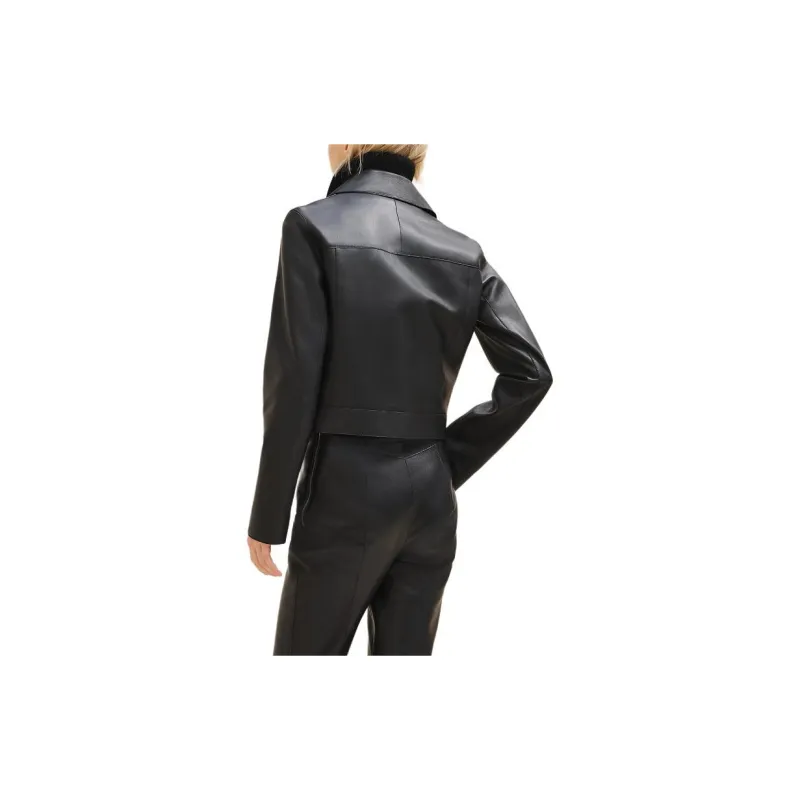 HERMES FW24 Leather Jacket Women's Black-1