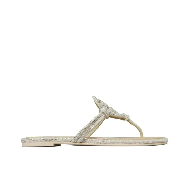 TORY BURCH Miller Crystal-embellished Flip Flips-1