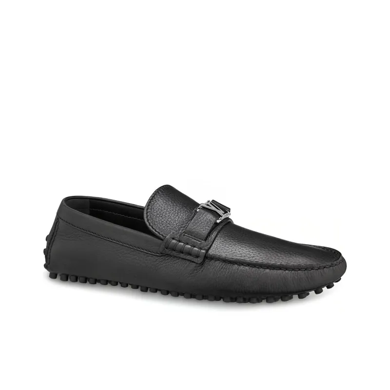 LOUIS VUITTON Lv Hockenheim Moccasin Shoes 'Black'-1
