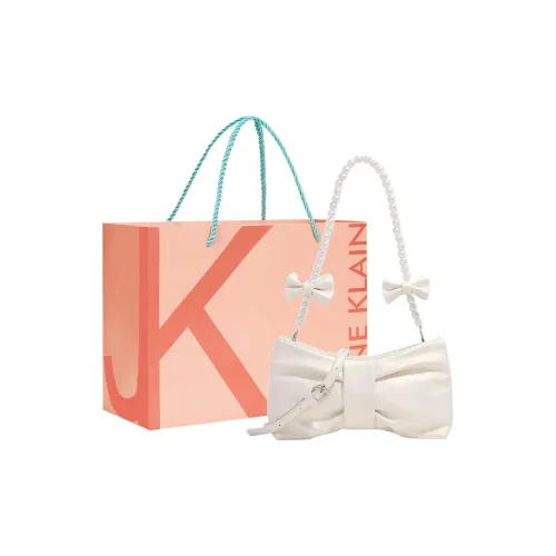 JANE KLAIN Synthetic Leather Handbag, Crossbody Bag, Shoulder Bag Regular Women's White/Pink