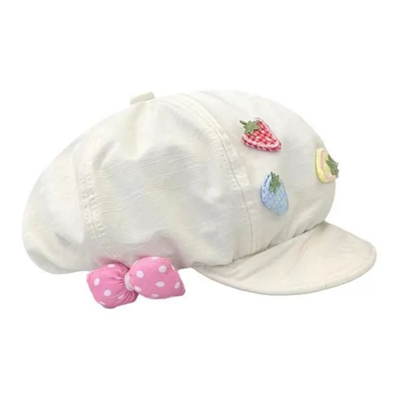 IOTS Polyester Bowknot Strawberry Beret Women's-0