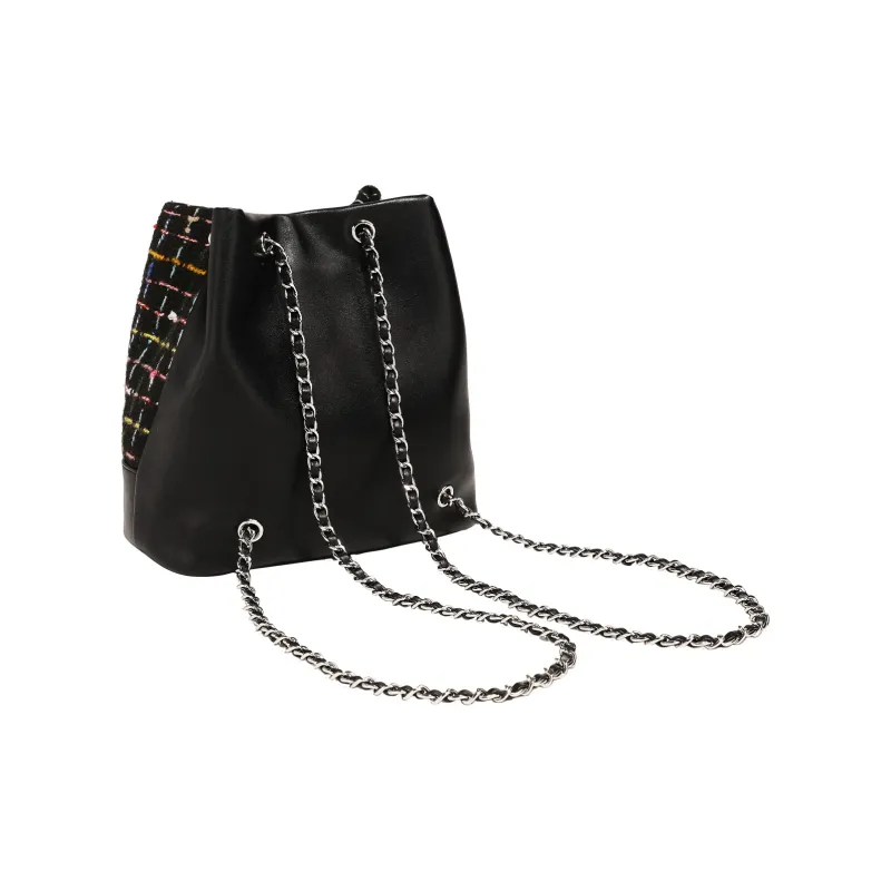 TOUTOU Fabric Backpack Regular Women's Black Sugar Bean-2