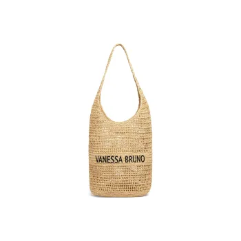 Vanessa Bruno Raffia Vagabond Bag Handbag Shoulder Bag Women's Sand