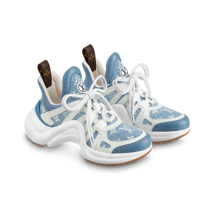 LOUIS VUITTON Archlight Low Top Casual Shoes Women's Blue White-2