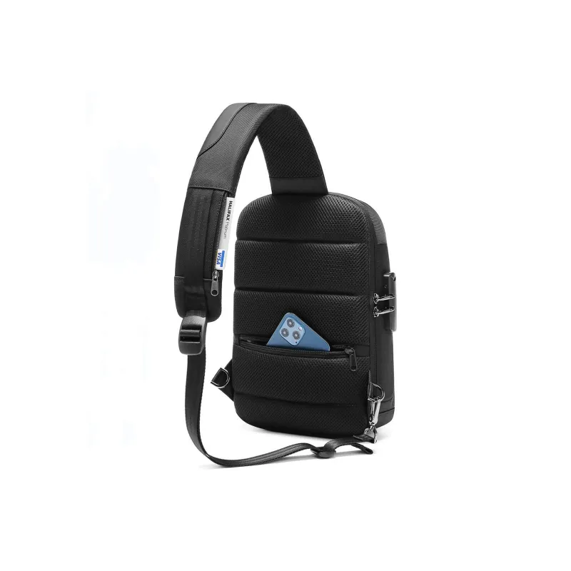 Ssweisiker Oxford Crossbody Bag Regular Unisex Black-2