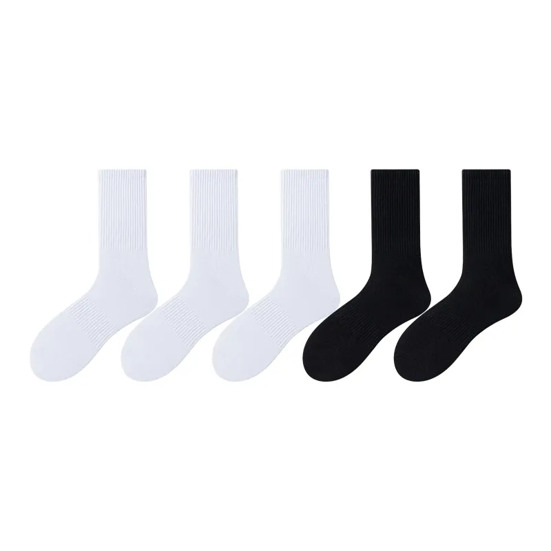 XXLLG Mid Calf Socks Men's 5 Pack-5