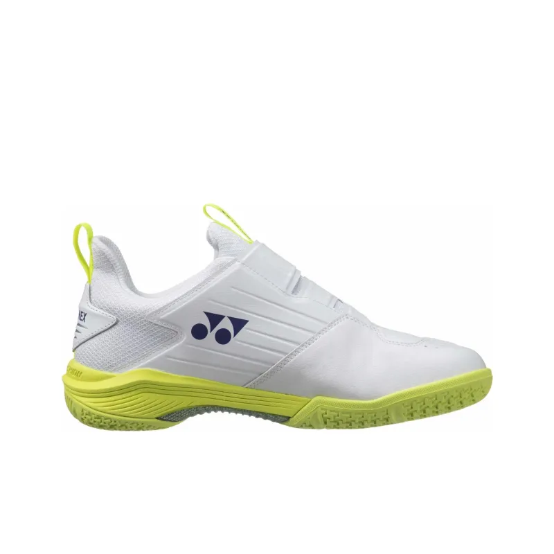 YONEX Abrasion Resistant Low Top Badminton Shoes Men's White Yellow-1