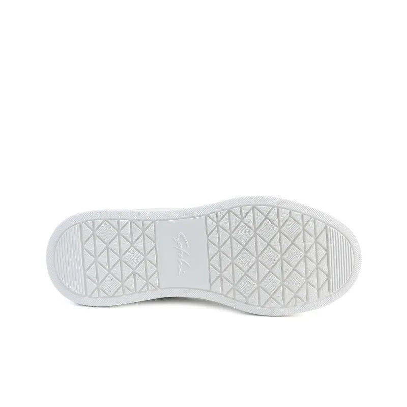 Satchi Slip Resistant Cushioning Wear Resistant Lightweight Low Top Skateboard Shoes Men's White-5