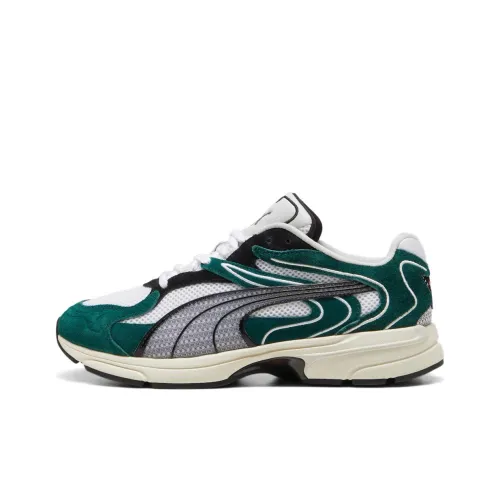PUMA Breathable Low Top Chunky Sneakers Unisex Green White