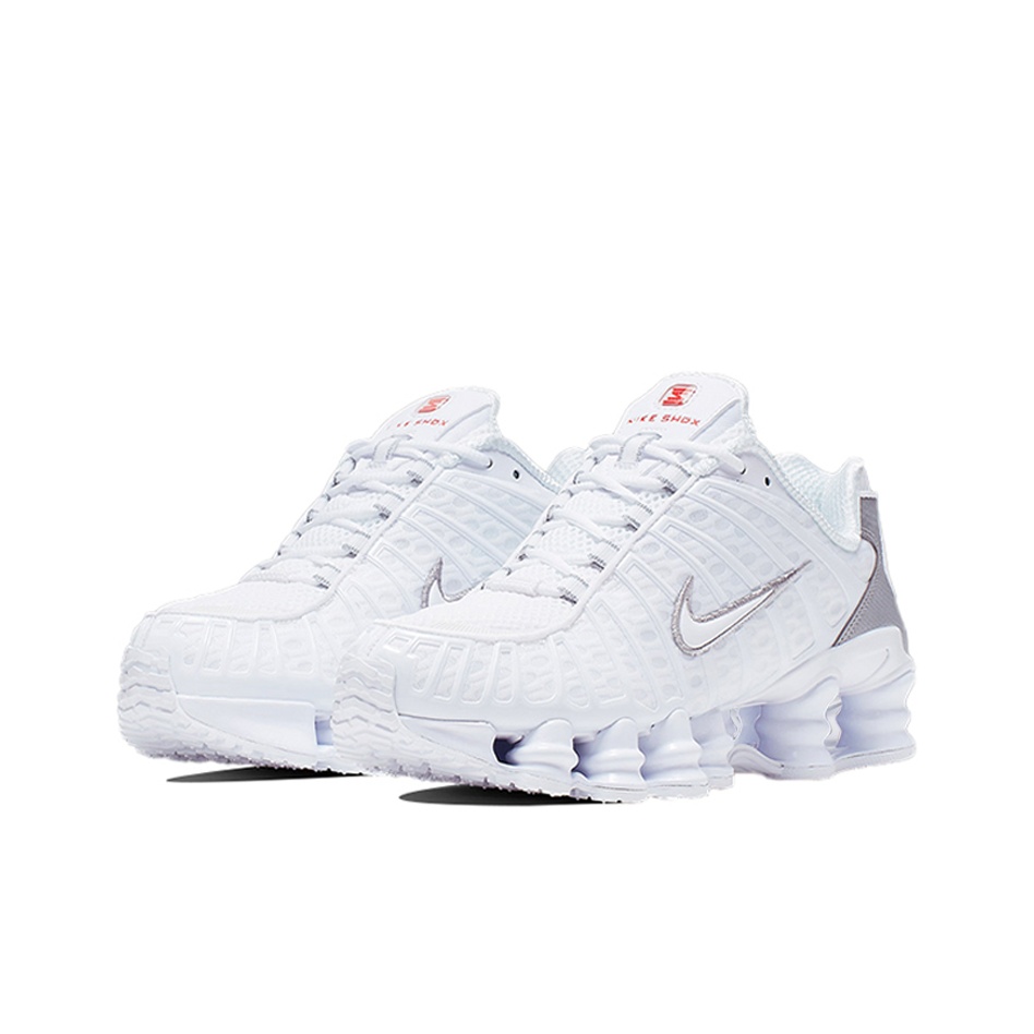 Nike Shox TL White Metallic Silver Max Orange Women's - POIZON