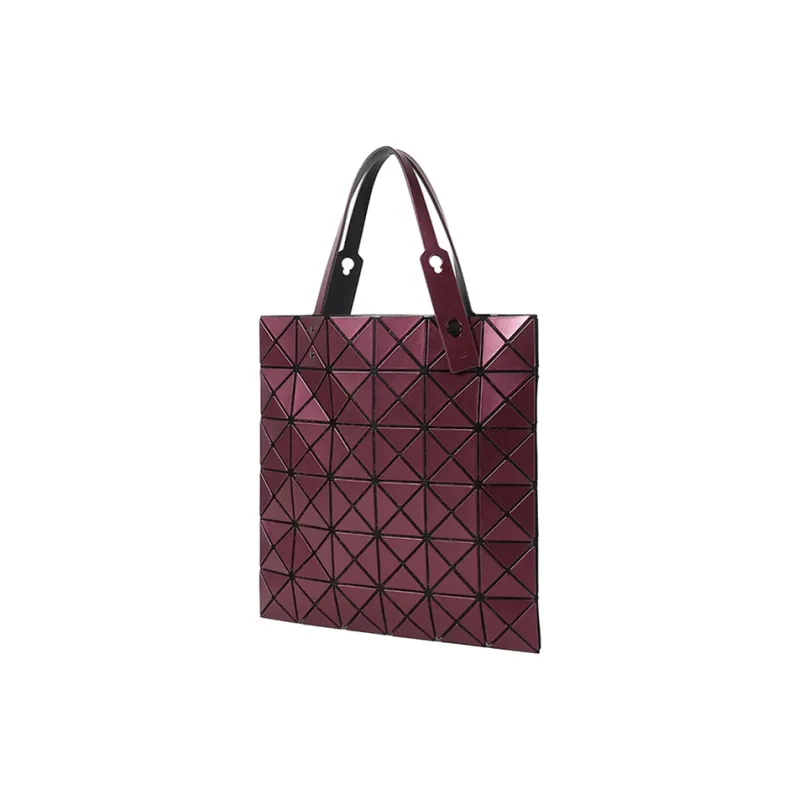 ISSEY MIYAKE PVC Tote Shopping Bag Handbag Women's Bordeaux Red-1