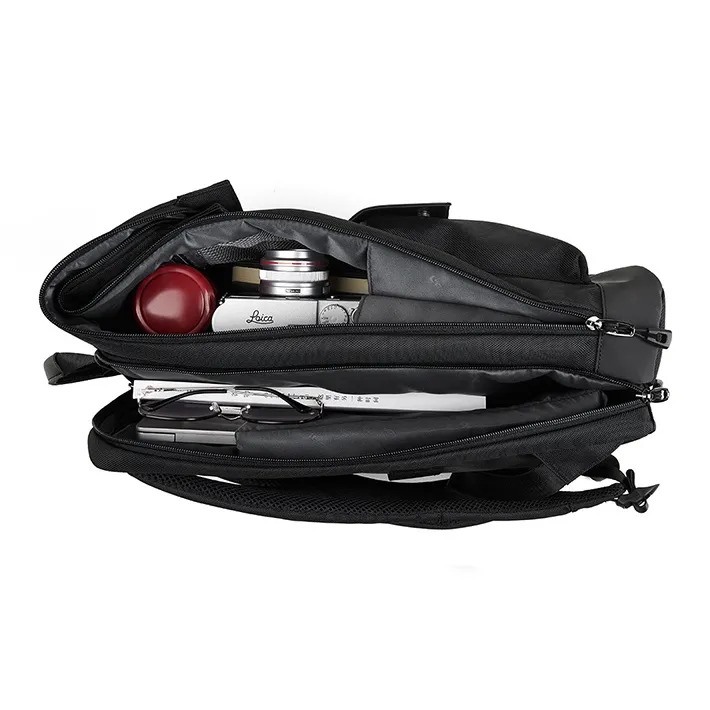 L'ALPINA Nylon Fabric Backpack Laptop Bag Backpack Regular Men's Classic Black-3