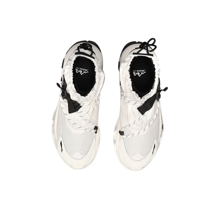 LiNing Aurora Mountain Travel High Top Sports Casual Shoes Men's White Black-3