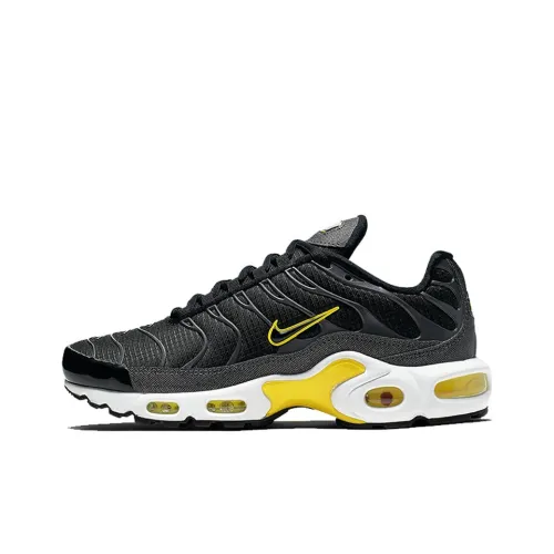 Nike Air Max Plus Running Shoes Women's Low-Top Black/Bright Yellow/White