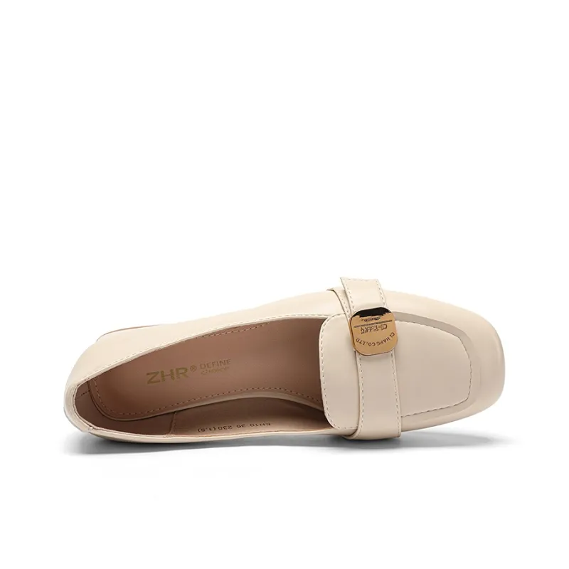 ZHR Loafers Women's Beige/Apricot/Black-2