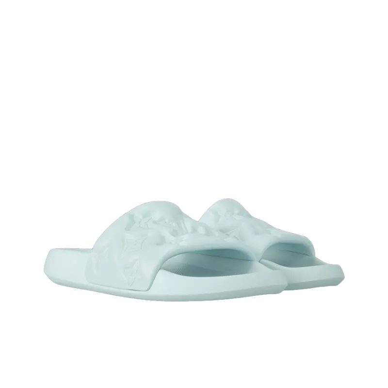 LOUIS VUITTON Waterfront Slide Slippers Men's Aqua Green-2