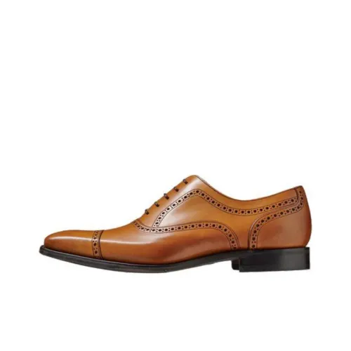 BARKER Dress Shoes Men Low-Top Light Brown