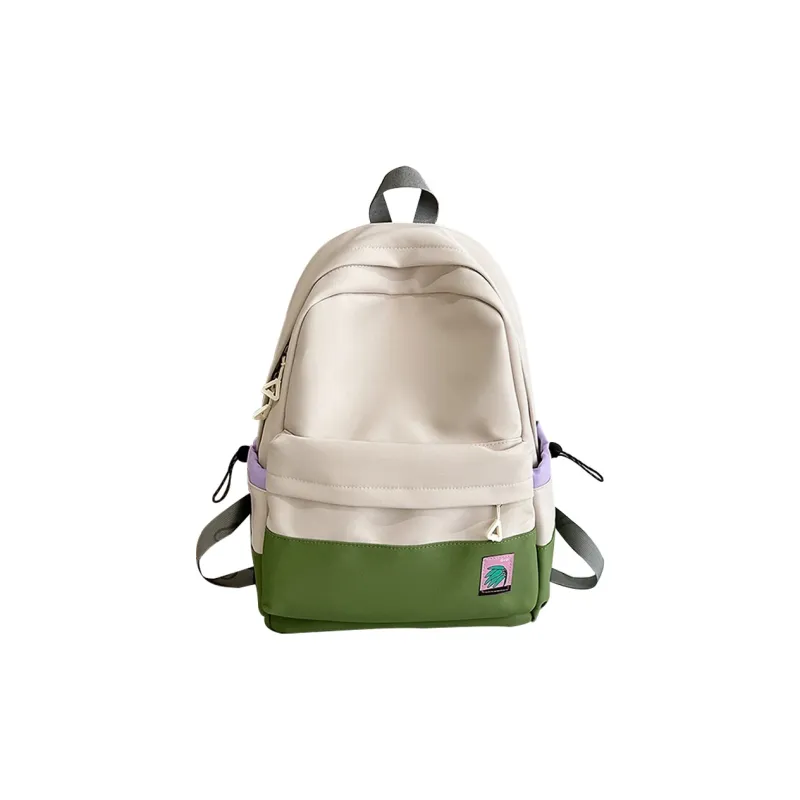LEXI Nylon Backpack Unisex Green/Ecru-3
