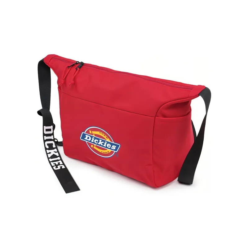 Dickies Nylon Fabric Messenger Bag Shoulder Bag Crossbody Bag Regular Unisex Black/Ecru/Red-11