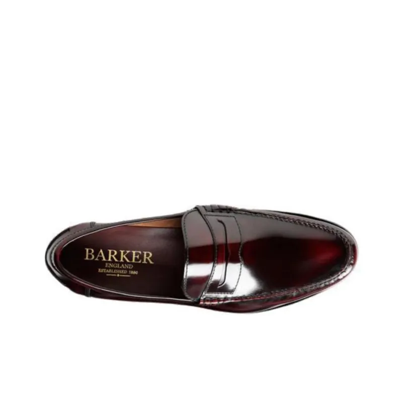 BARKER Hi-Shine Loafers Men's Burgundy-3