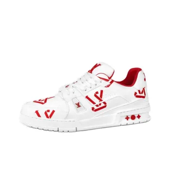 LOUIS VUITTON Lv Trainer Sneakers 'White Red'