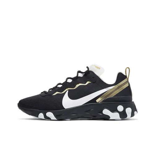 Nike React Element 55 Black Metallic Gold White