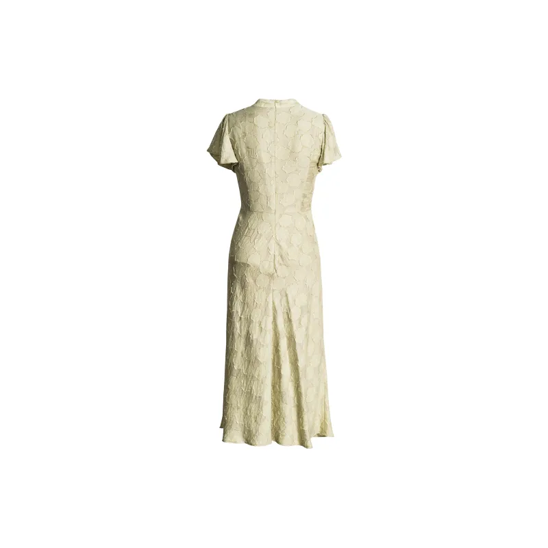 ROEYSHOUSE Short Sleeved Dresses Women's Light Green-1