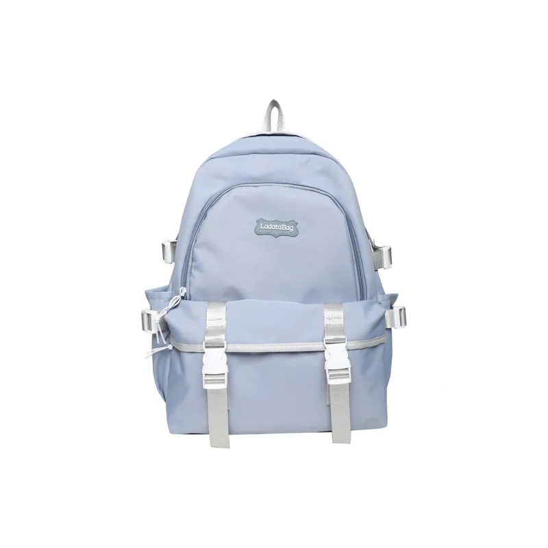 OURFUN Nylon Backpack Unisex White/Black/Pink/Blue-12