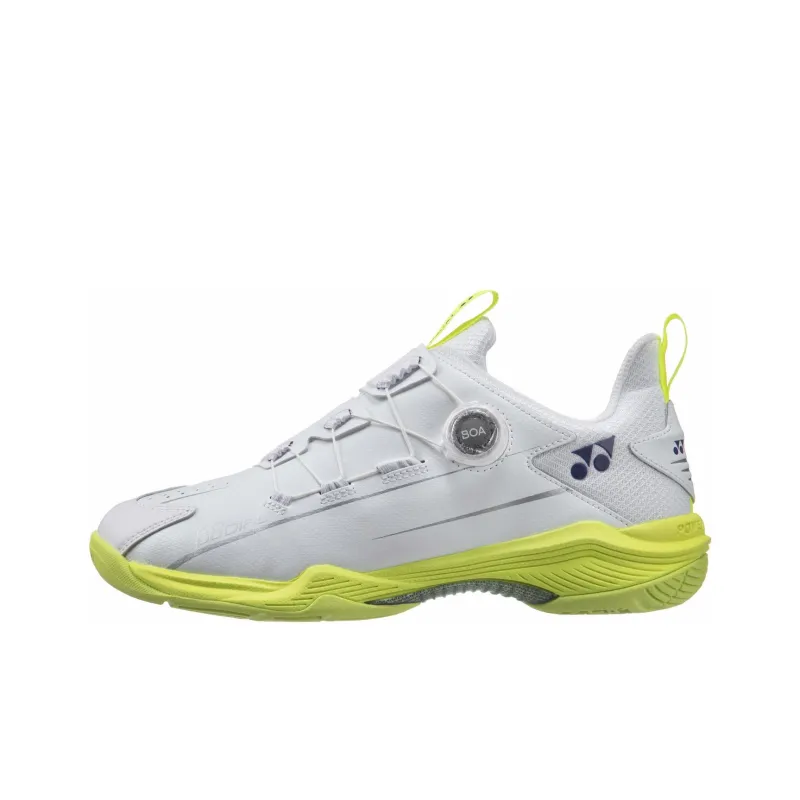 YONEX Abrasion Resistant Low Top Badminton Shoes Men's White Yellow-0