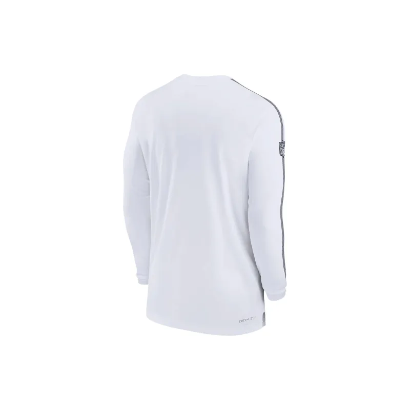 Nike Chicago Bears Sideline Coach Rugby Jerseys Men's White-1
