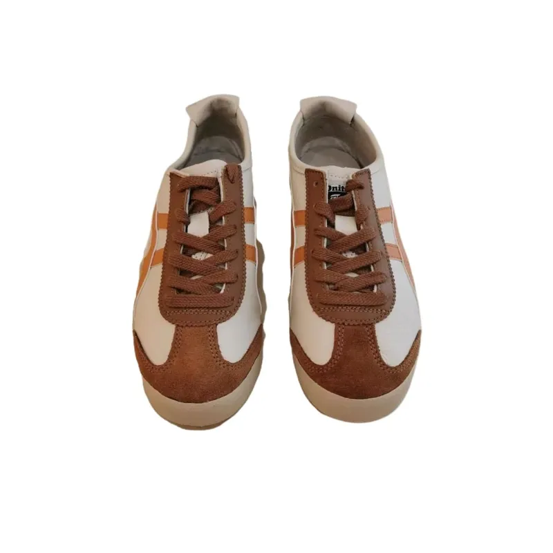 Onitsuka Tiger MEXICO 66 Casual Golf shoes Unisex Low Top Beige Brown Orange US M 8 Cheap Rcj Jordan Outlet