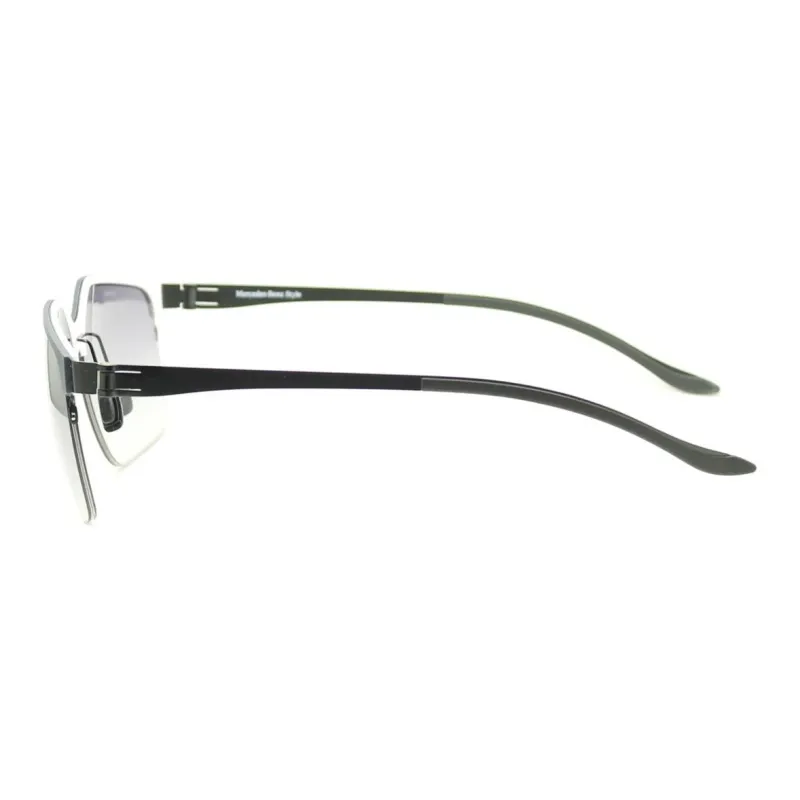 Mercedes Benz Acetate Metal Aviator Sunglasses Men's Dark Blue-2