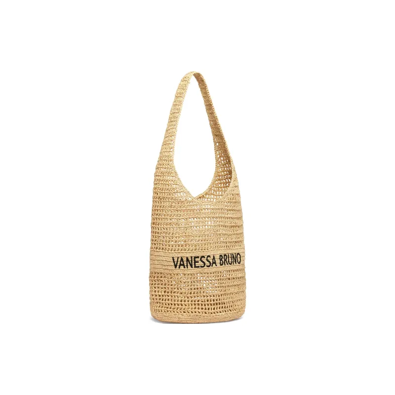 Vanessa Bruno Raffia Vagabond Bag Handbag Shoulder Bag Women's Sand-1