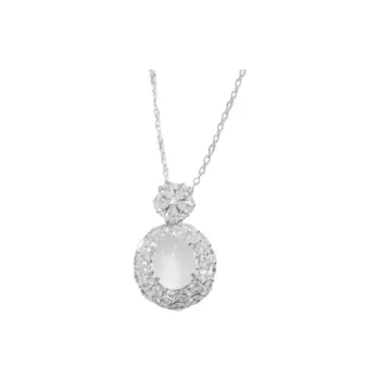 JUNWEN Chalcedony Jade Necklaces Women's