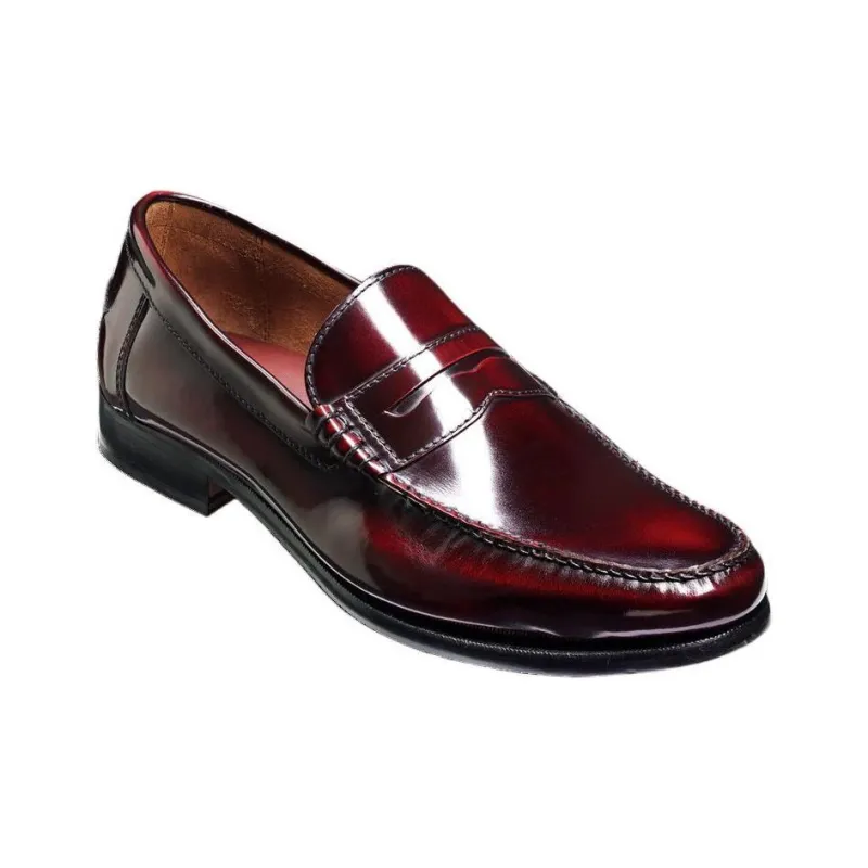 BARKER Hi-Shine Loafers Men's Burgundy-2