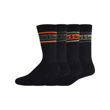 Dickies Mid-Calf Socks Men's 4 Pack Black