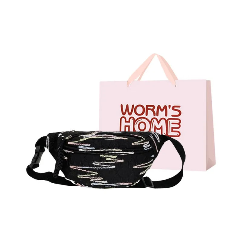 Worm's Home Polyester Crossbody Sling Bag Women's Pink/White/Black/Blue-6