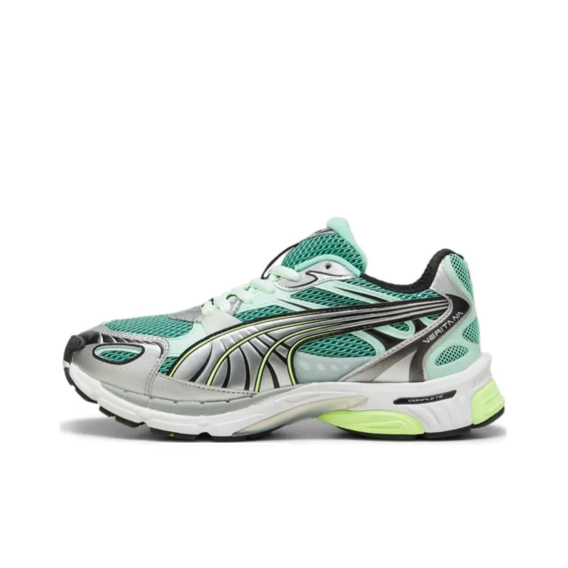 PUMA Slip Resistant Low Top Chunky Sneakers Unisex Green Black-0