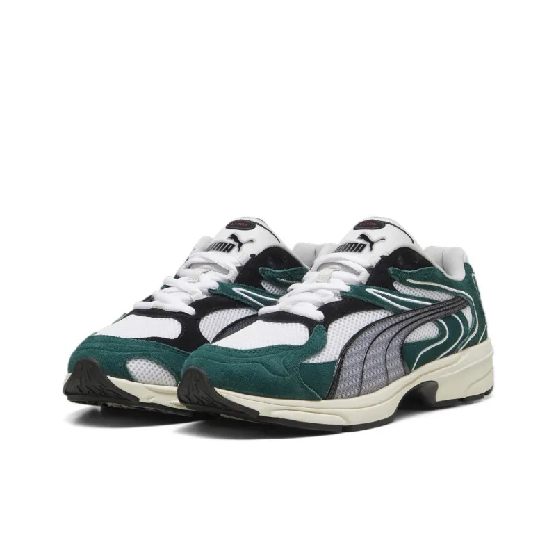 PUMA Breathable Low Top Chunky Sneakers Unisex Green White-2