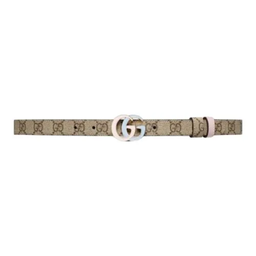 GUCCI Leather Belts Women's Pink 2CM