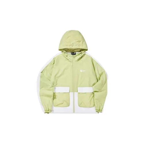 QIAODAN Trench Coats Women's Spring Green/Jordan White