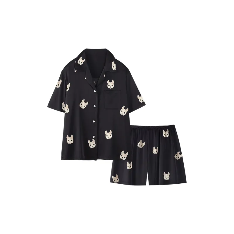 Han Ziduo Pajama Set Women's Mysterious Black-0