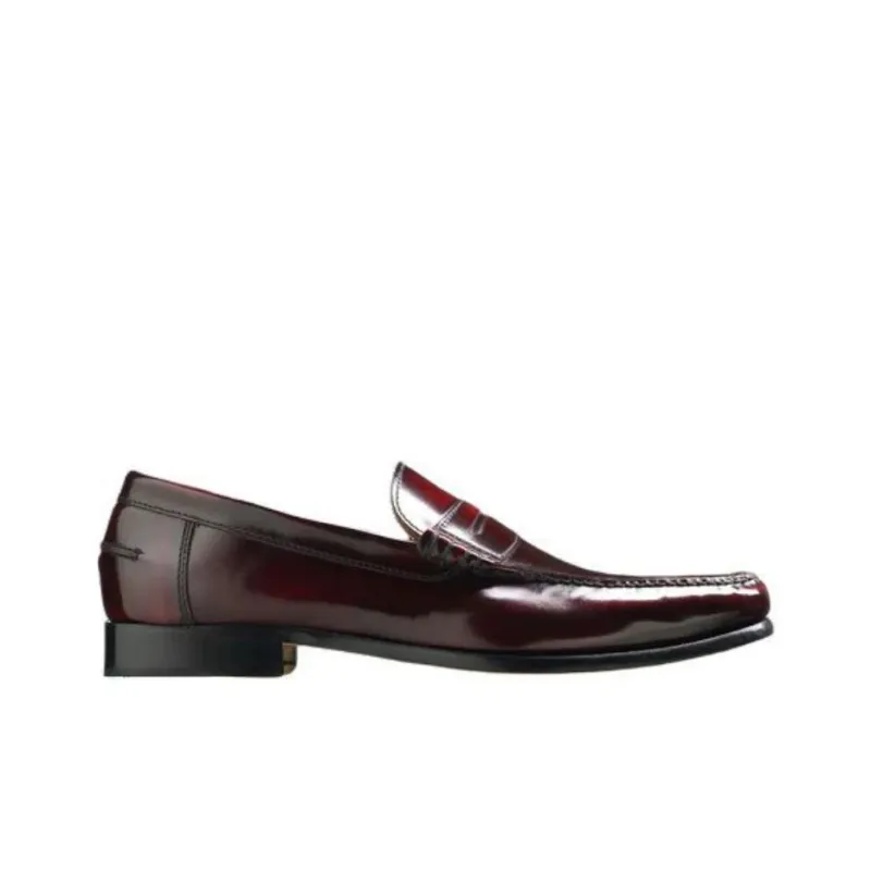 BARKER Hi-Shine Loafers Men's Burgundy-1